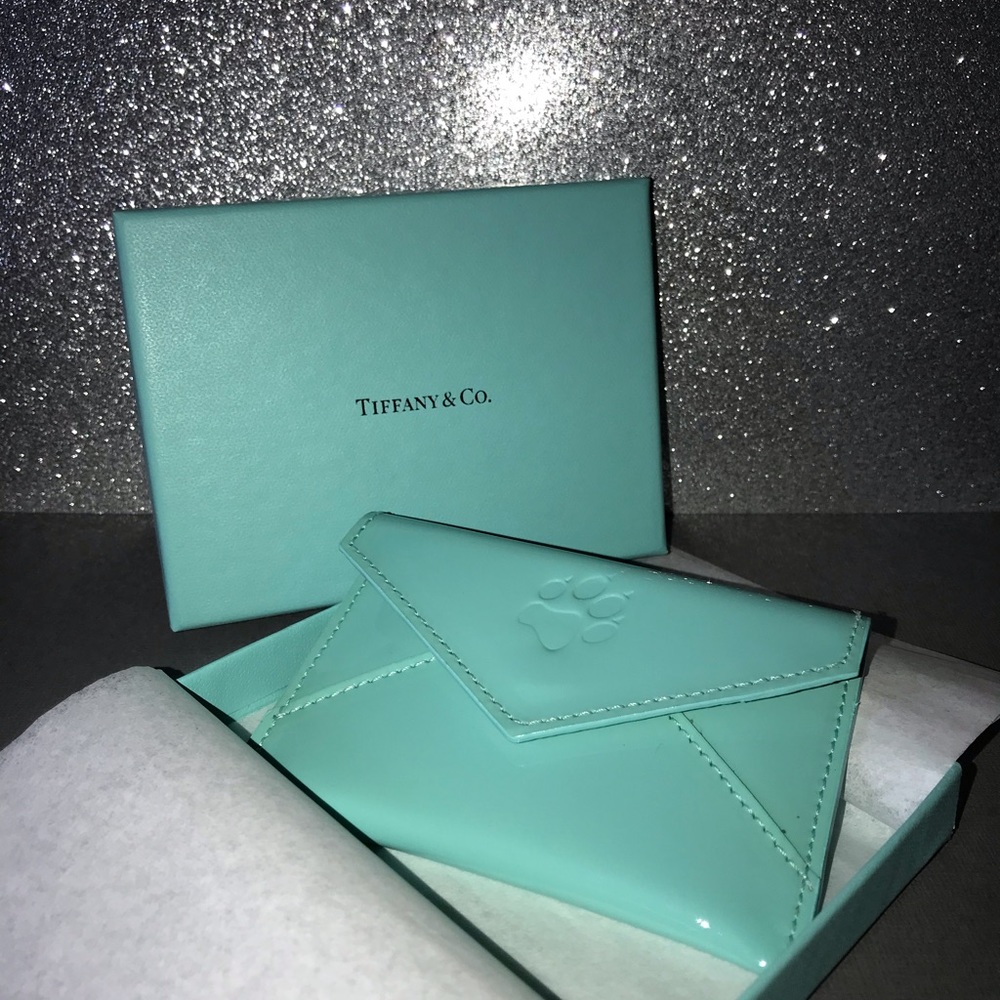 Patten leather business card holder